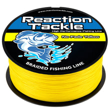 Load image into Gallery viewer, Reaction Tackle Braided Fishing Line - NO FADE Yellow - NEW
