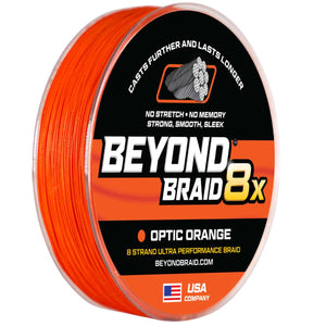 Beyond Braid Optic Orange 8X- Ultra Performance 8 Strand