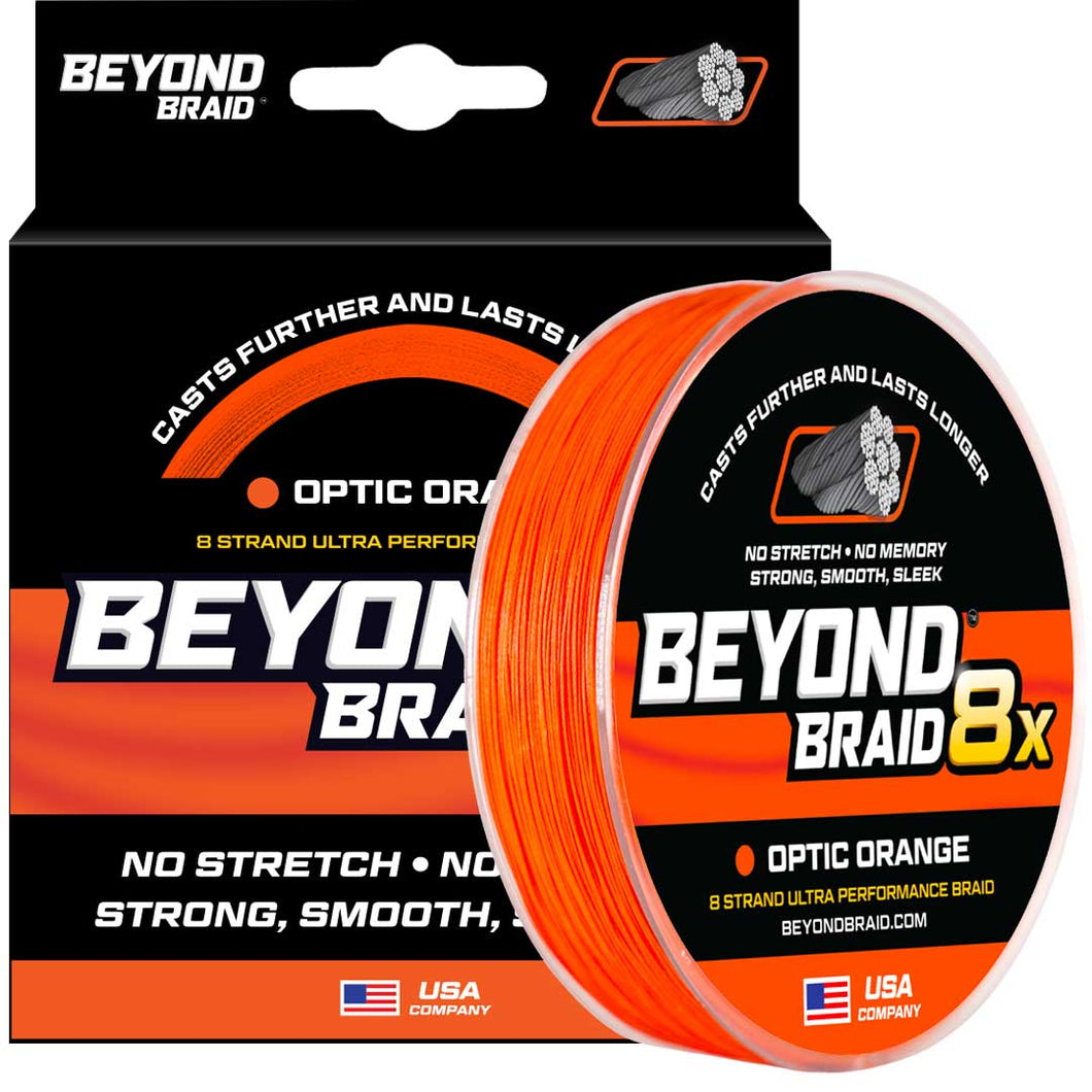 Beyond Braid Optic Orange 8X- Ultra Performance 8 Strand