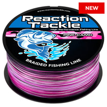 Load image into Gallery viewer, Reaction Tackle Braided Fishing Line - Pink Camo - NEW
