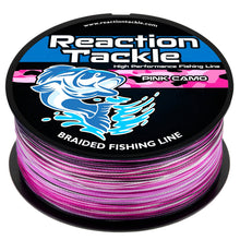 Load image into Gallery viewer, Reaction Tackle Braided Fishing Line - Pink Camo - NEW
