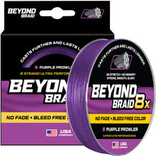 Load image into Gallery viewer, Beyond Braid Purple Prowler 8X - No Fade - Ultra Performance 8 Strand
