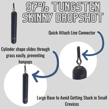 Load image into Gallery viewer, Reaction Tackle Tungsten Drop Shot Weights
