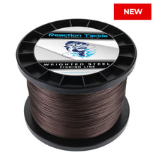 Load image into Gallery viewer, Reaction Tackle Weighted Stainless Steel Trolling Line 45LB- Premium Weighted Fishing Wire - New
