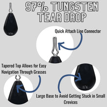 Load image into Gallery viewer, Reaction Tackle Tungsten Drop Shot Weights
