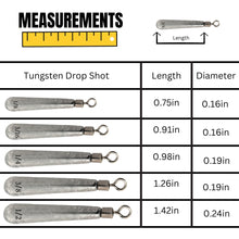 Load image into Gallery viewer, Reaction Tackle Tungsten Drop Shot Weights
