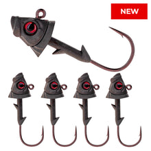 Load image into Gallery viewer, Reaction Tackle 97% Pure Tungsten Swimbait Jig with Realistic Fish Head- 5-PACK - New
