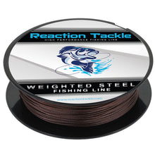 Load image into Gallery viewer, Reaction Tackle Weighted Stainless Steel Trolling Line 45LB- Premium Weighted Fishing Wire - New
