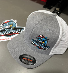 Trophy Cat Tackle Heather Grey/White Flex Fit Trucker Hat